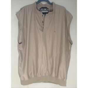 Zero Restriction Golf outerwear XL Pullover Vest In Tan With Pockets